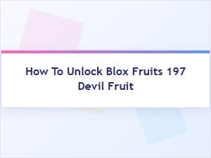 How to Unlock the Devil Fruit in Blox Fruits
